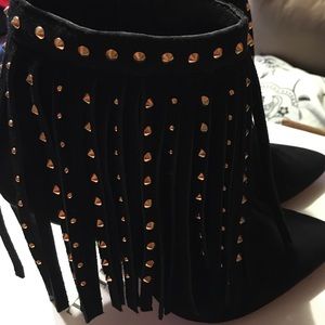 Express fringed booties