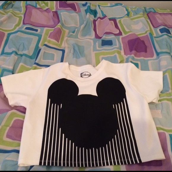 Mickey Mouse Silhouette Crop Top