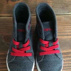 Carters Grey and red hi tops
