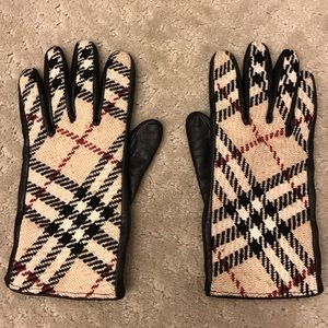 Burberry leather/wool gloves