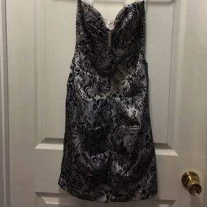 Arden B silver and black cocktail dress