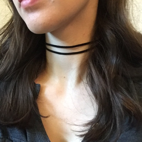Jewelry - Genuine Leather Double Wrap Choker Necklace