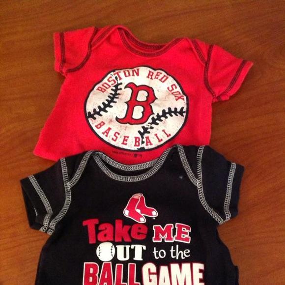 Genuine Merchandise Boston Red Sox 2 Bundle Pack Onesies