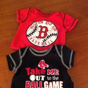 Genuine Merchandise Boston Red Sox 2 Bundle Pack Onesies