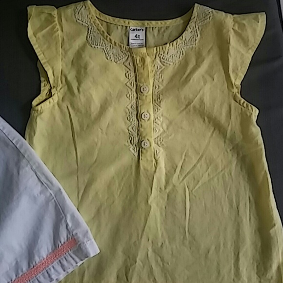 2pcs bundle Carter's embroidered tops 4t - Picture 3 of 4
