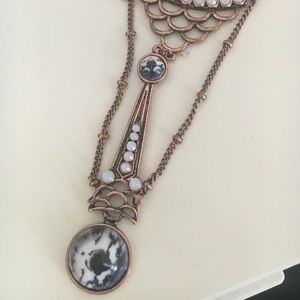 Rose gold Free People long necklace