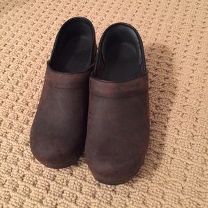 Dansko Brown leather clogs