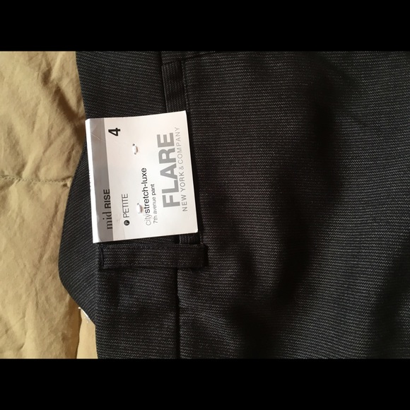 NY&Co Dress Pants, Black Pinstripe, NWT, 4Petite