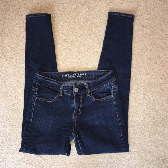 American Eagle dark rinse jeggings size 2