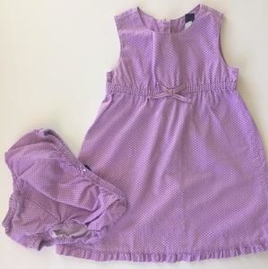 ❌sold Baby Gap Lavender Polka Dot Dress