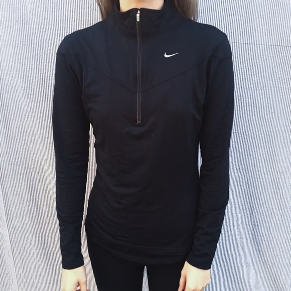 Black Nike FitDry / DriFit Half Zip Long Sleeve