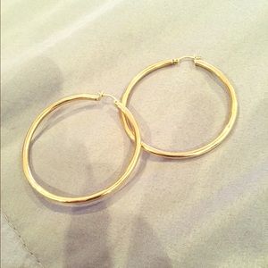 14K Gold Earrings large and small pair