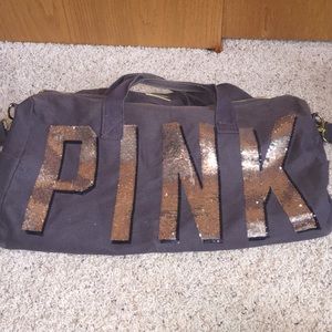 Pink Victoria's Secret duffel bag