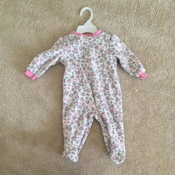 Pink and grey heart onesie
