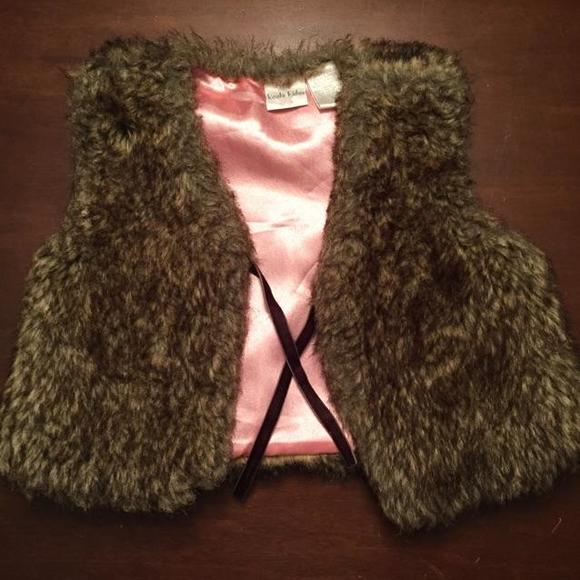 Koala Kids brown faux-fur vest