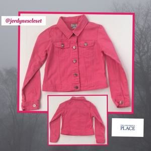 Children's Place Pink Jean Jacket Size 10/12