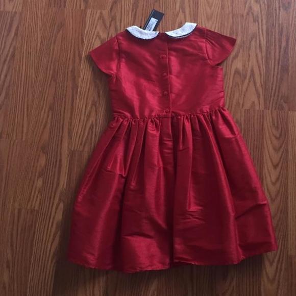 Red Dress with Accent Collar - Picture 4 of 4