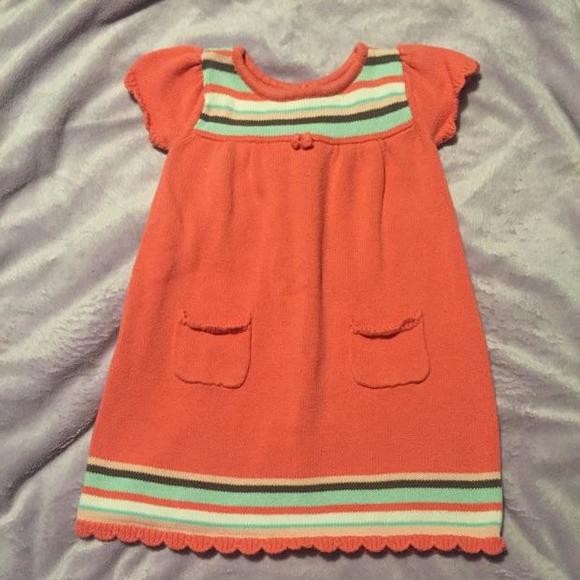 Peach knit dress