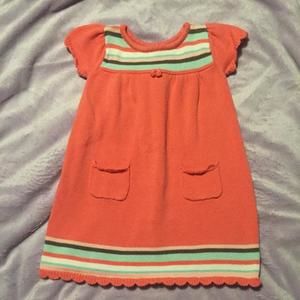 Peach knit dress