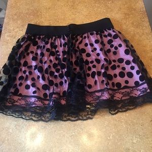Pink & Black Skirt
