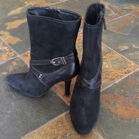 Cole Haan Shoes - Beautiful black suede ankle boots from Cole Haan