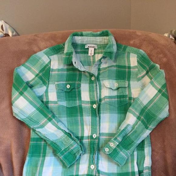 Old Navy Plaid Button-Up