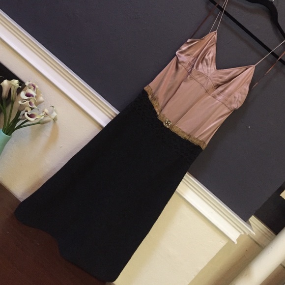 Vera Wang collection knit bottom cocktail dress 10