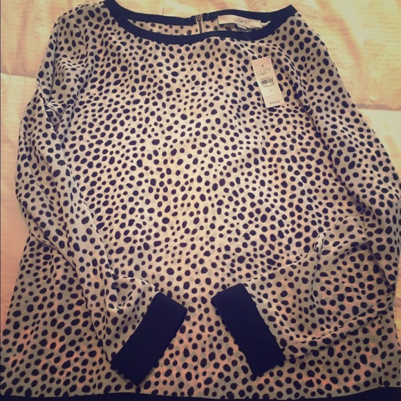 Black & off white blouse