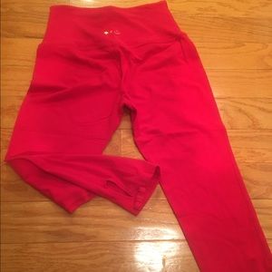Kate spade beyond yoga Bright coral legging w/ bow