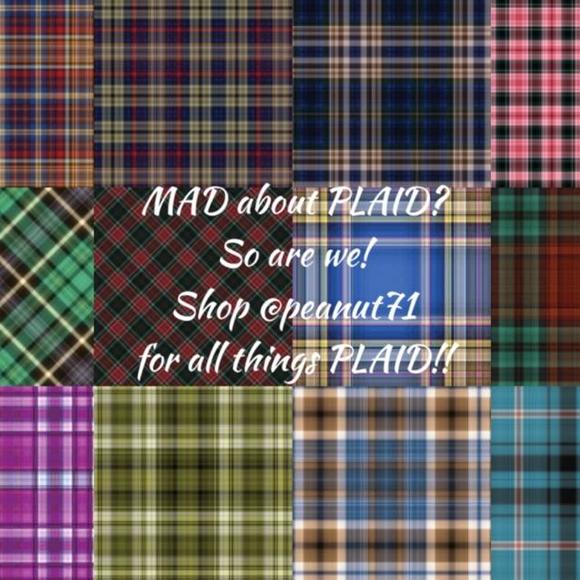 Come visit @peanut71 for tons of plaid clothing!  ALL sizes!  Low prices!!!