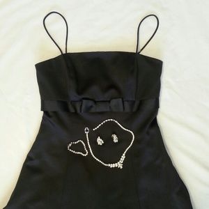 David's Bridal Dress Black Satin 2