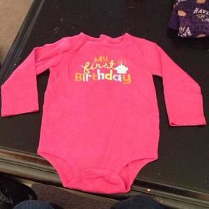 Carter's first birthday onesis