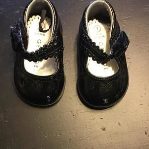 Black patent leather shoes