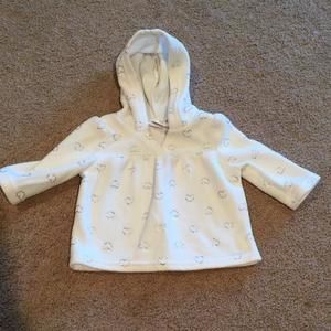 White fleece hoodie