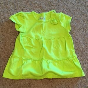 Lime green ruffle shirt