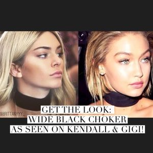 Wide Black Velveteen Choker