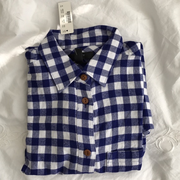 J crew boy shirt in flannel check