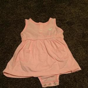 striped one piece dress