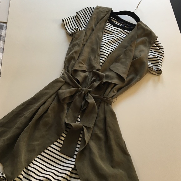 Small Striped Midi Dress Black and White NWOT - Picture 2 of 4