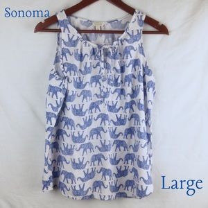 Sonoma Sleeveless Elephant Top