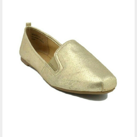 BAMBOO GOLD METALLIC LOAFERS**