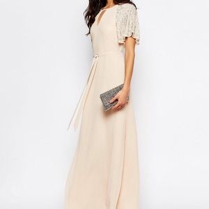 River Island Embellished Sleeve Maxi Dress