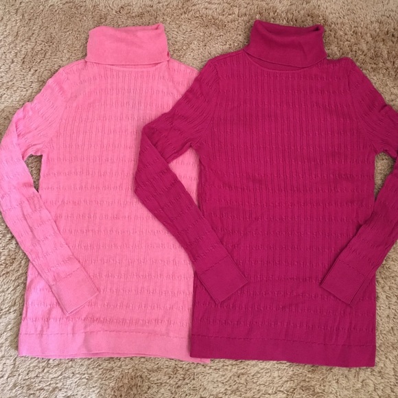 2-for-1 Cable Knit Turtlenecks