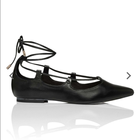 David Jones Lace Ballet Flats