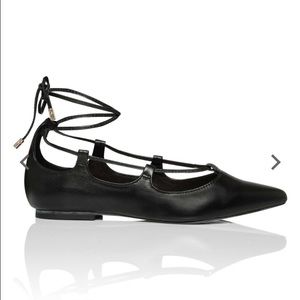 David Jones Lace Ballet Flats