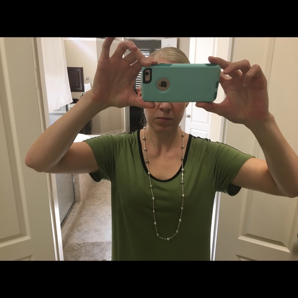 Ralph Lauren Silver Ball Long Necklace