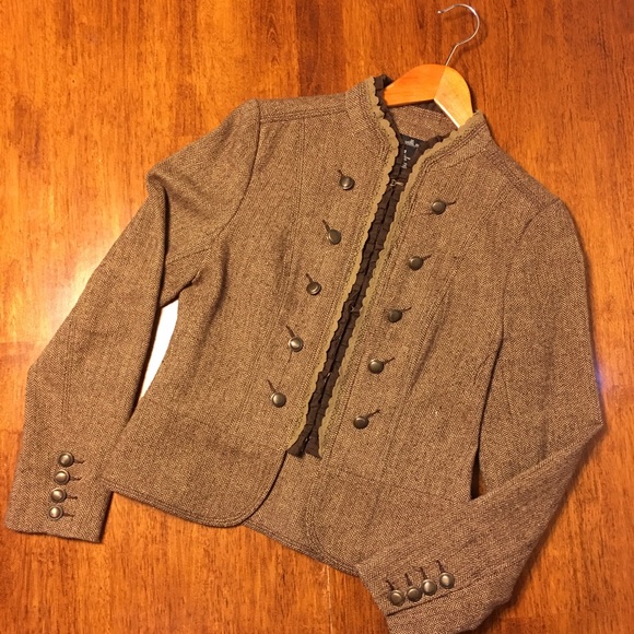 Brown/Tan Twill lined Jacket.