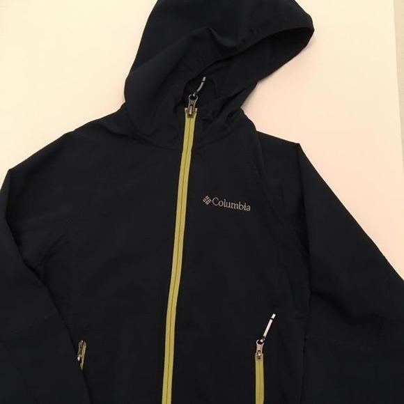 Blue Columbia rain jacket