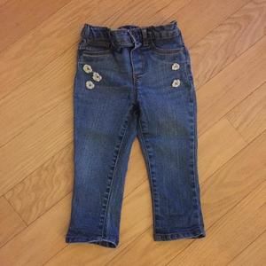 Arizona jeans with cute white flowers on each side of front pocket size 18 months