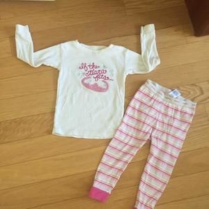 Baby Gap cotton 2 piece "if the tiara fits" pajama set size 2 years